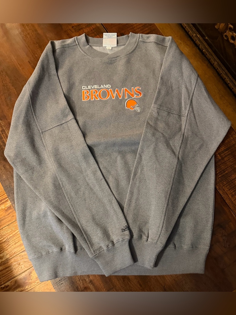 Vintage majestic Cleveland Browns embroidered waffle knit crewneck RARE LIKE NEW